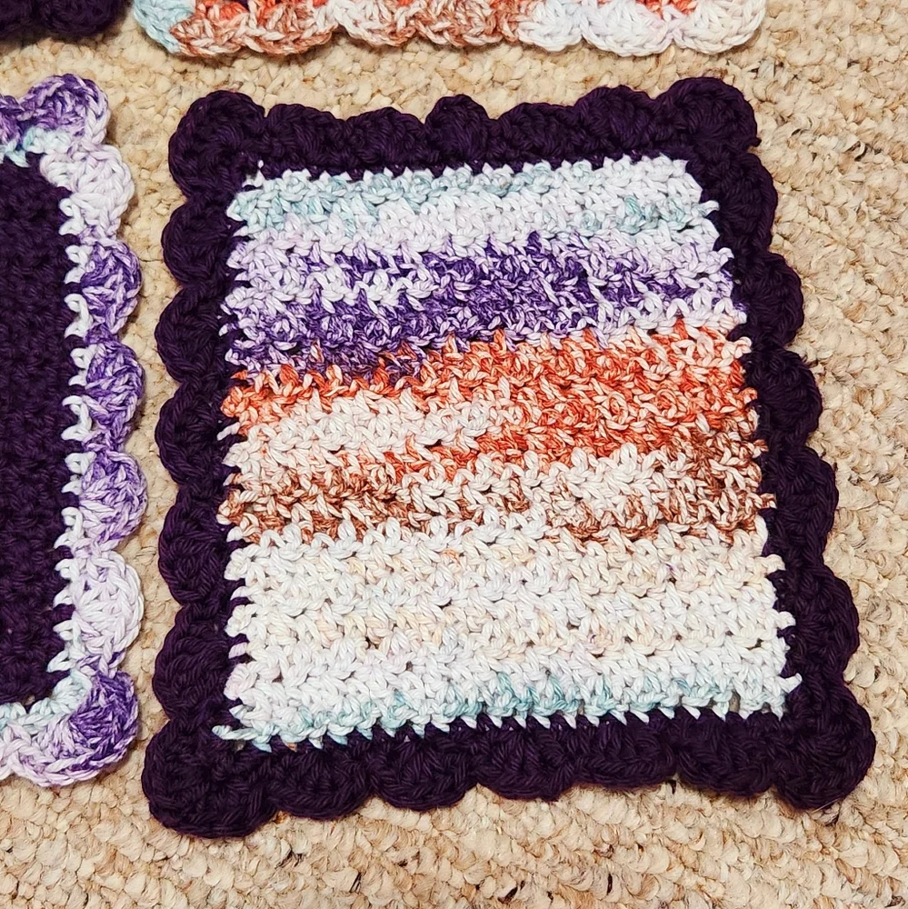 Crochet Sunsetting Washcloth and Face Disc Set